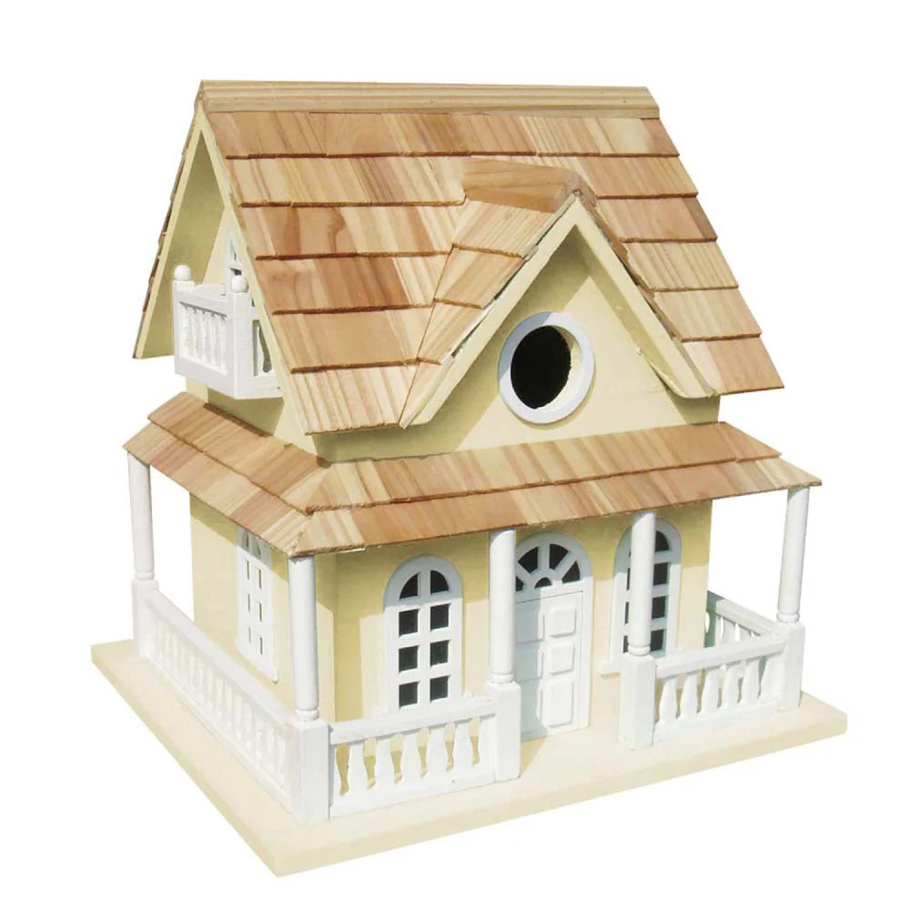Home Bazaar 12-in H Yellow Wood Finches Aviary Bird House one_size | HB-2022MYS | Lowe's