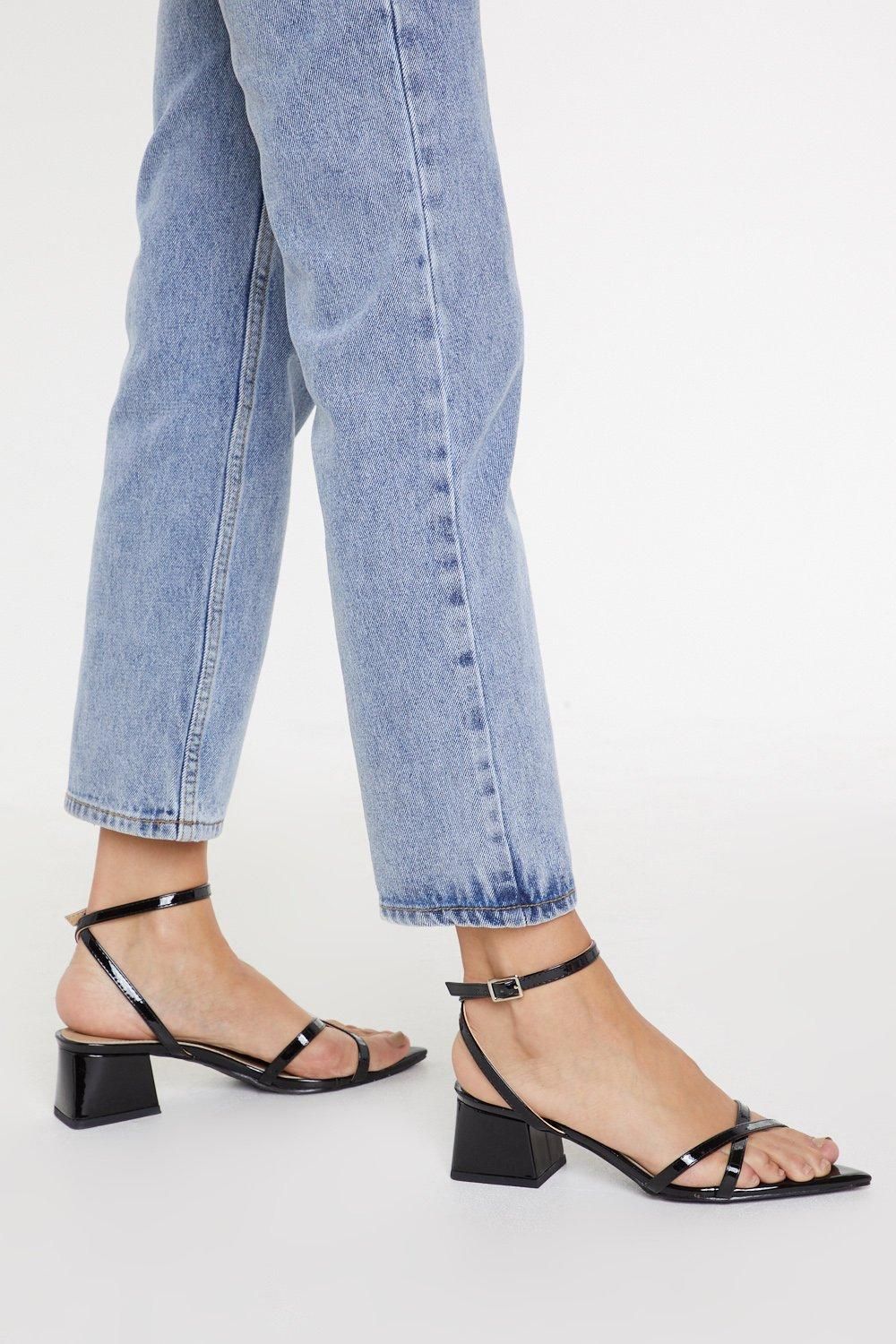A Low Point Blow Heel Patent Sandals | NastyGal (US & CA)