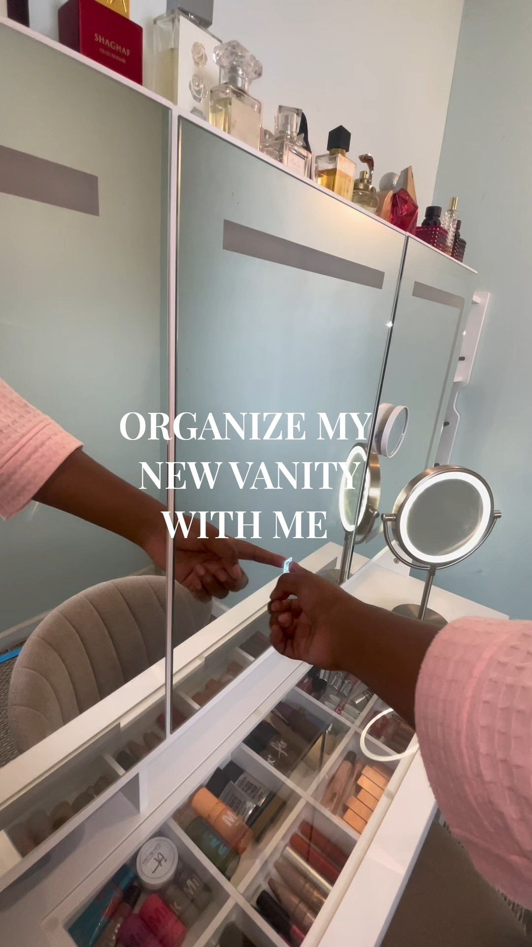 Teenage me is screaming at this fully stocked vanity. Shein came through 💖🥹🤧