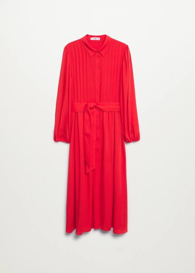 Lyocell pleated dress | MANGO (US)