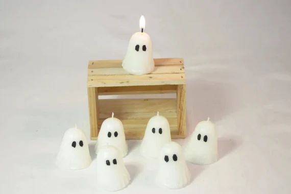 Halloween Ghost Decoration Candle  Votive Ghost Candle Cute - Etsy | Etsy (US)