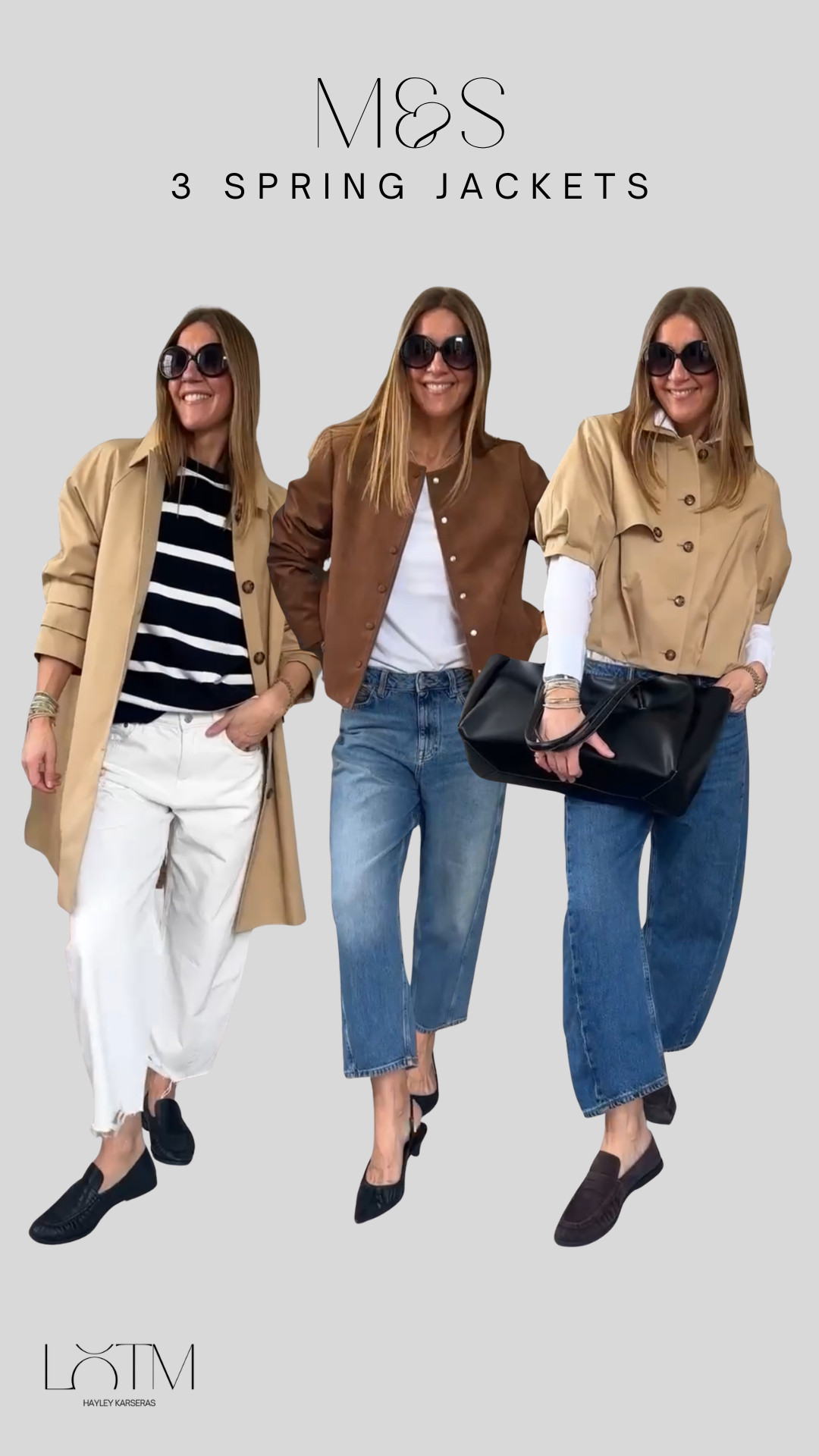 3 M&S jackets that are perfect for spring! Classic trench, suedette button-up and a cropped short-sleeve trench-style jacket! 
Here are three ways to style them!  

 #LTKuk #LTKspring #LTKstyletip