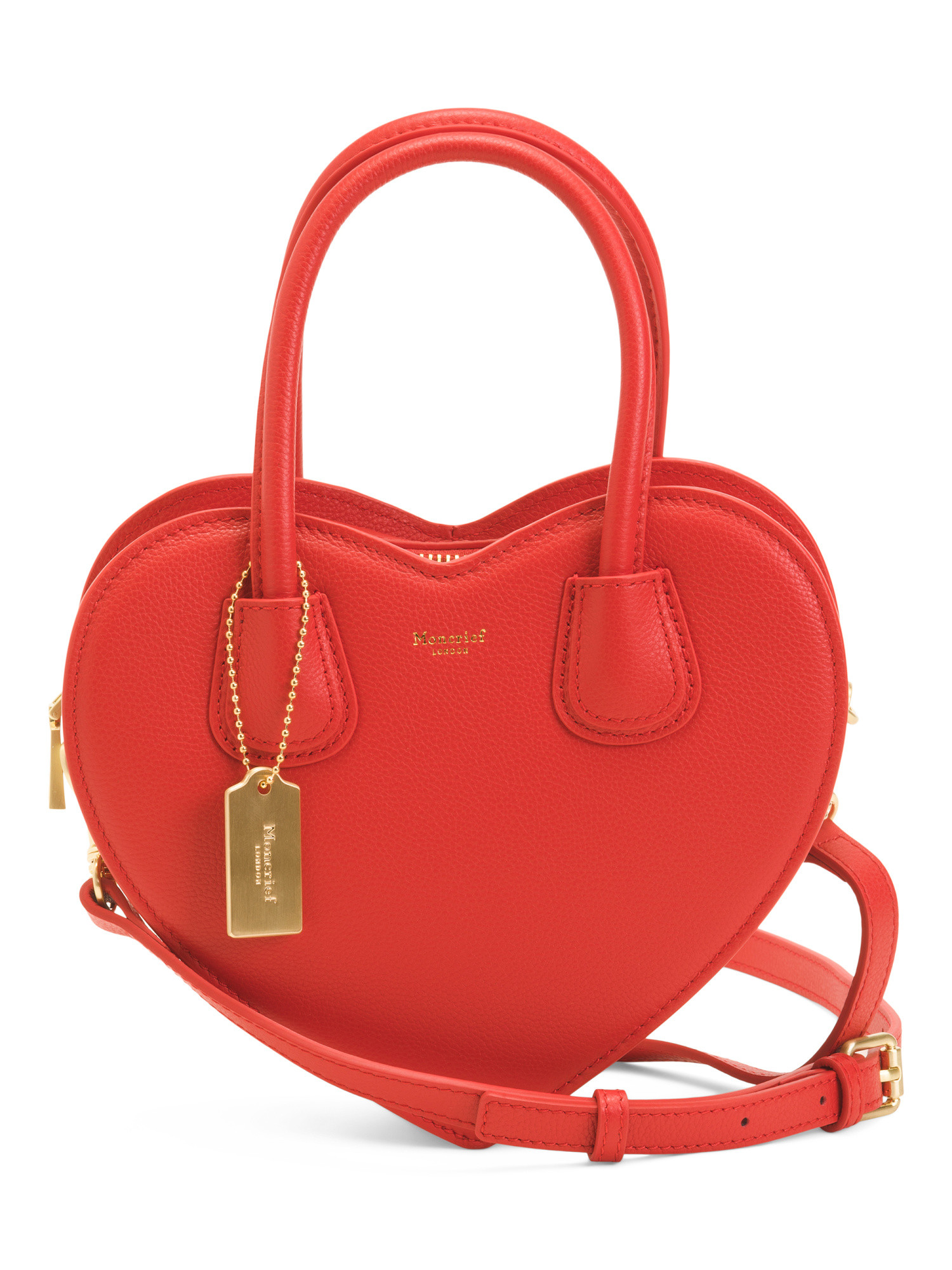 Leather Heart Top Handle Crossbody | TJ Maxx