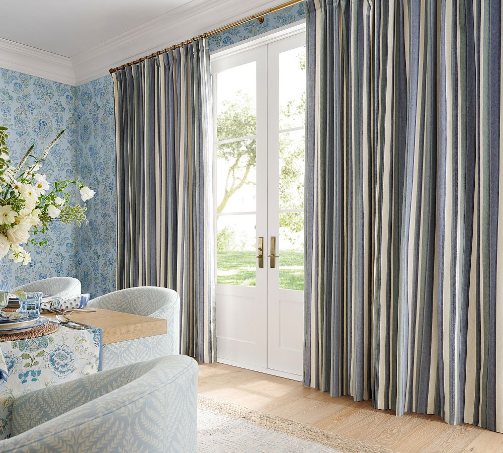 Kravet Bay Striped Curtain | Pottery Barn (US)