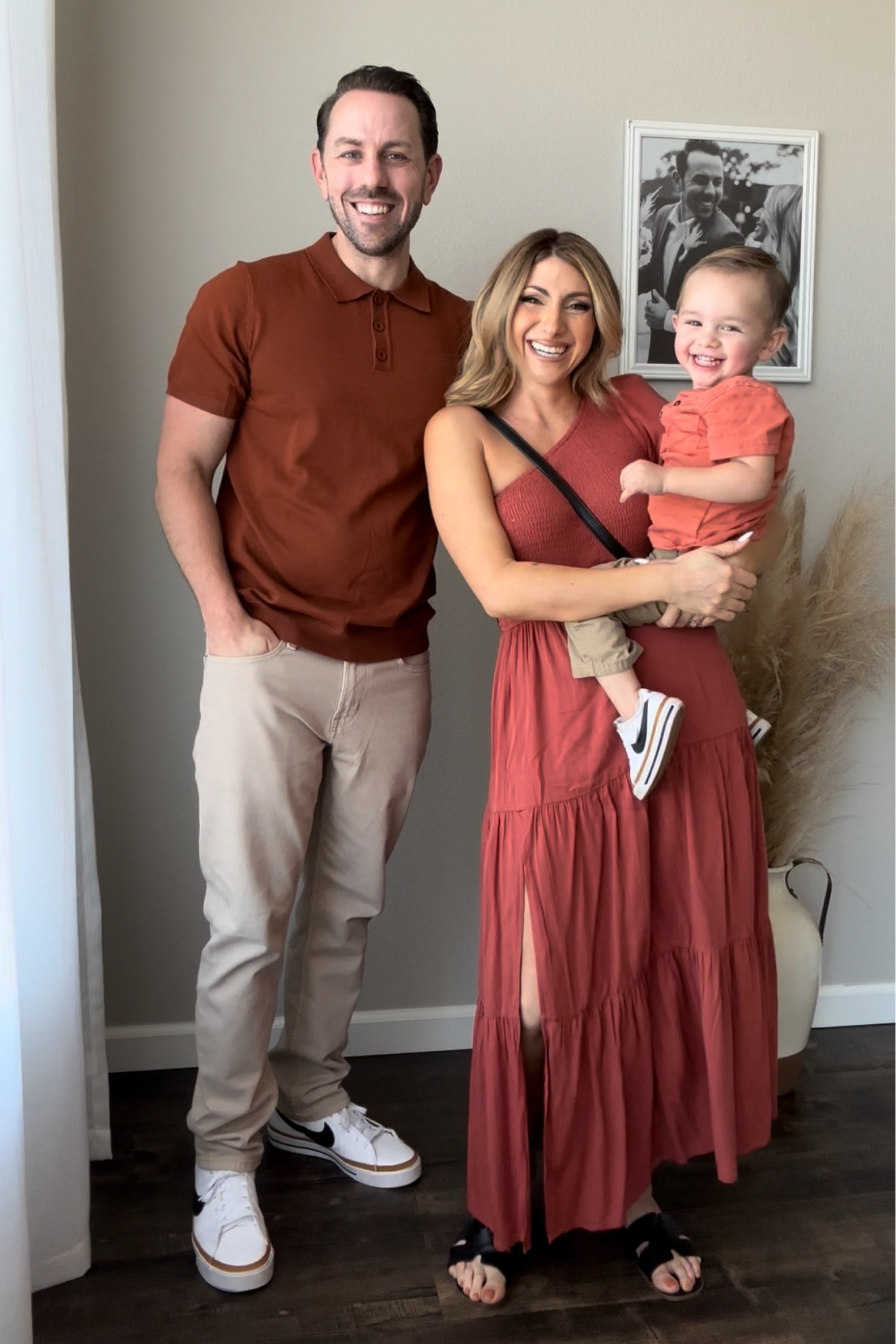 coordinating family outfits
for fall. mens outfit, toddler boy outfit, fall dress, family matching outfits, toddler matching outfits, toddler matching shoes, matching nikes. 

#LTKFamily #LTKShoeCrush #LTKMens