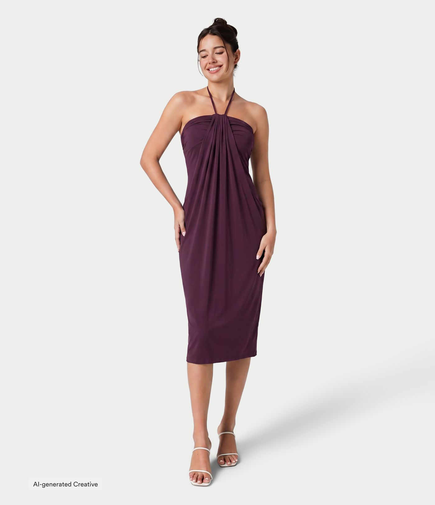 Women\u2019s Halter Tie Back Midi Dress with Pockets - Halara | HALARA