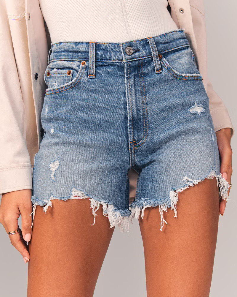 High Rise 4 Inch Mom Shorts | Abercrombie & Fitch (US)