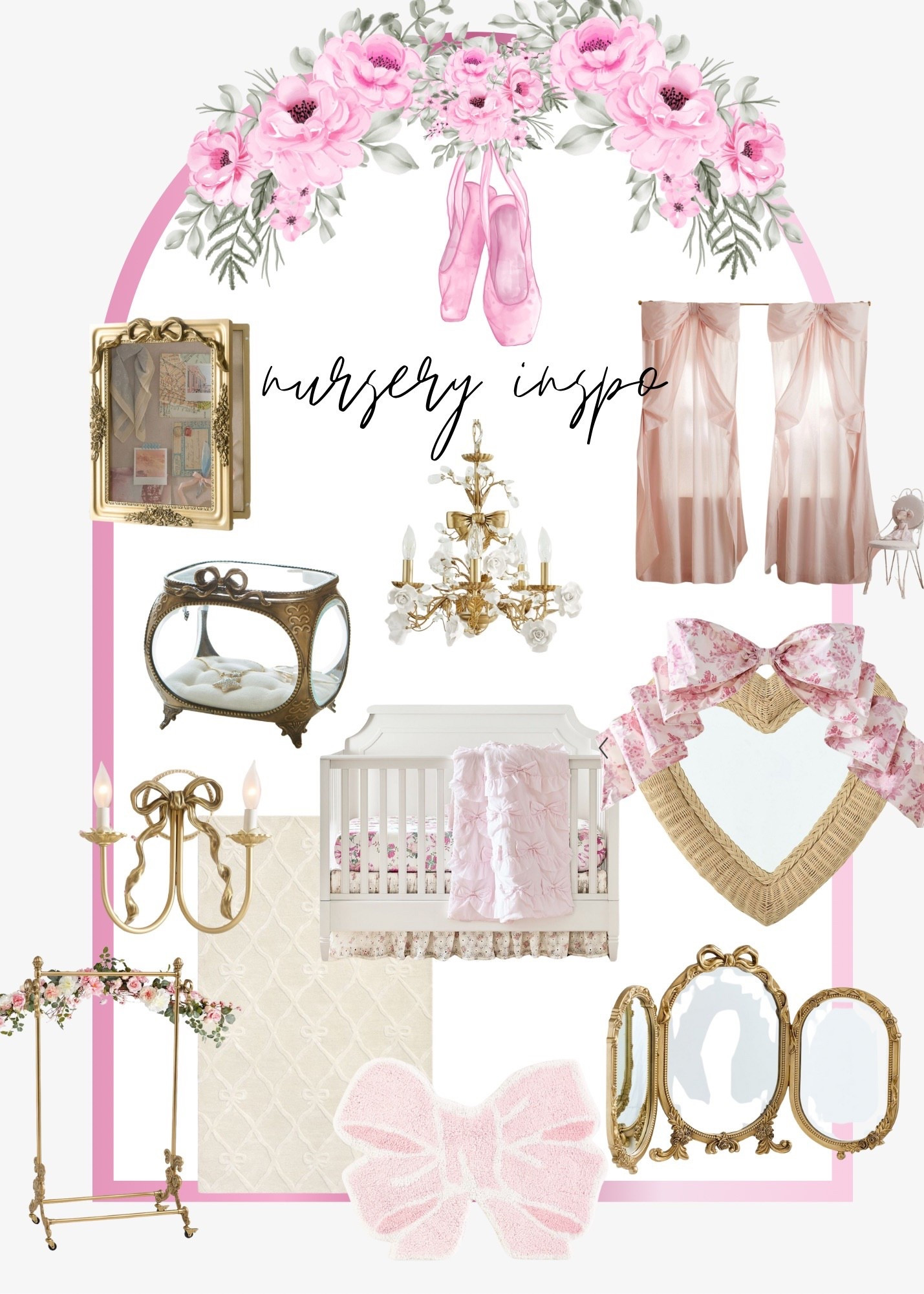 Nursery inspo, girl nursery, bow decor, LoveShackFancy, pottery barn

#LTKFindsUnder100 #LTKHome