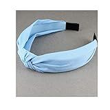 light Blue turban knot headband chiffon fabric covered head band no teeth | Amazon (US)