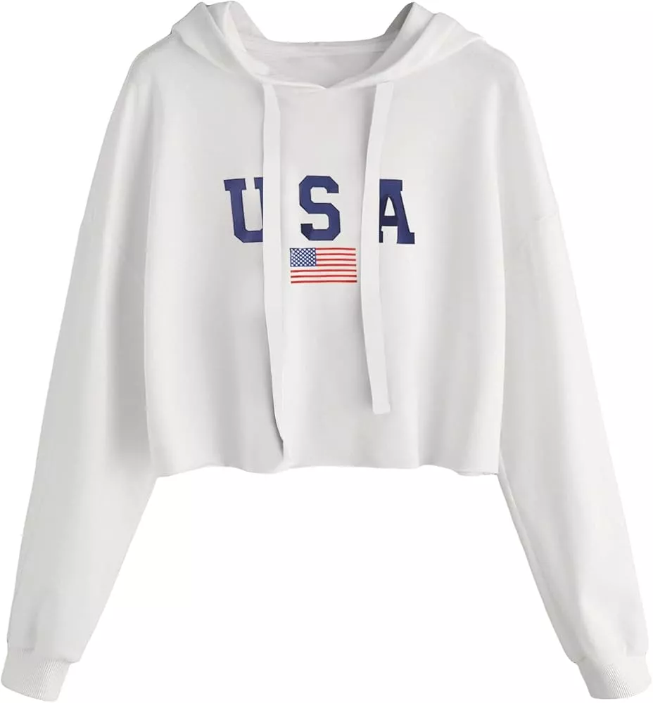SweatyRocks Women's Casual Heart Print Long Sleeve Pullover Hoodie  Sweatshirt Tops