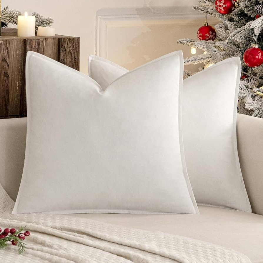 MIULEE Pack of 2 Decorative Linen Pillow Covers Boho Farmhouse Modern Soft Accent Throw Pillows N... | Amazon (US)