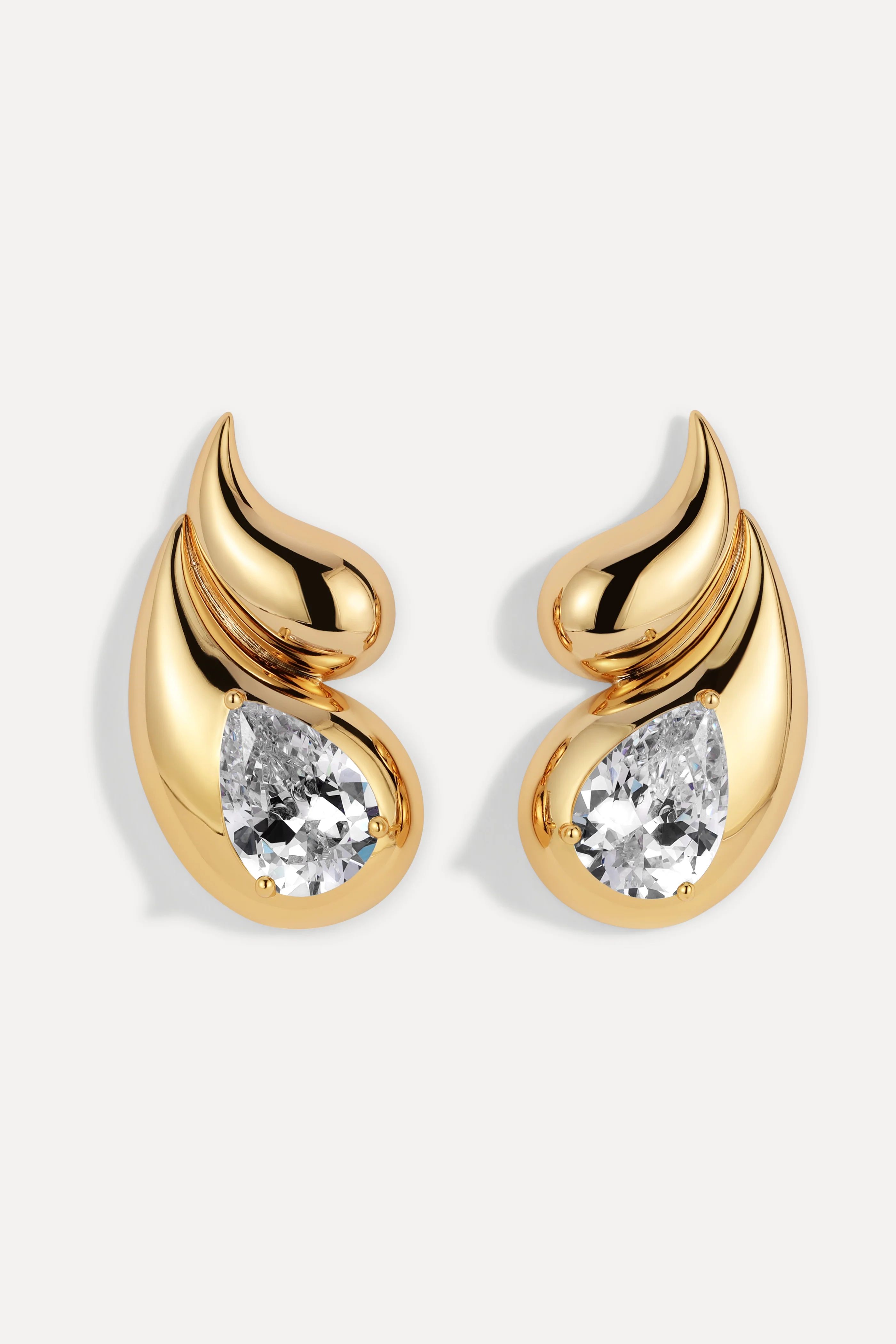 White Cz Sade Earrings | Lili Claspe