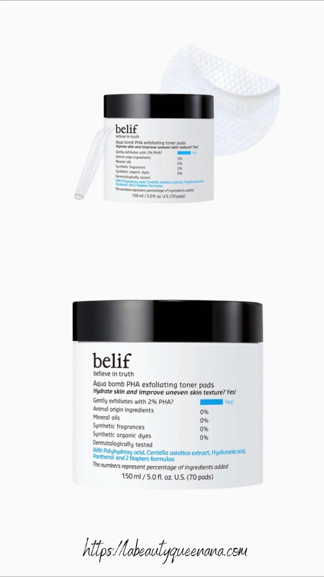 Travel friendly soothe and hydrate toner for all skin types | belif Aqua Bomb 2% PHA Exfoliating Toner Pads | Gently exfoliates and improves uneven skin texture for a radiant look  ♡

#LTKbeauty #LTKBacktoSchool #LTKunder50