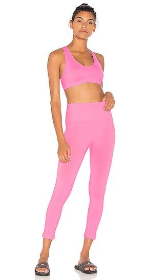 Touche LA x MORGAN STEWART Cross Back Sports Bra in Pink | Revolve Clothing