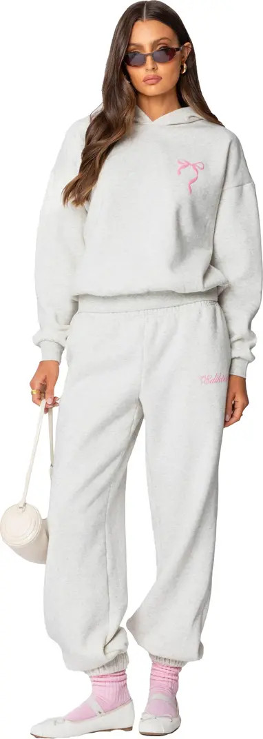 EDIKTED Sasha Bow Detail Hoodie | Nordstrom | Nordstrom