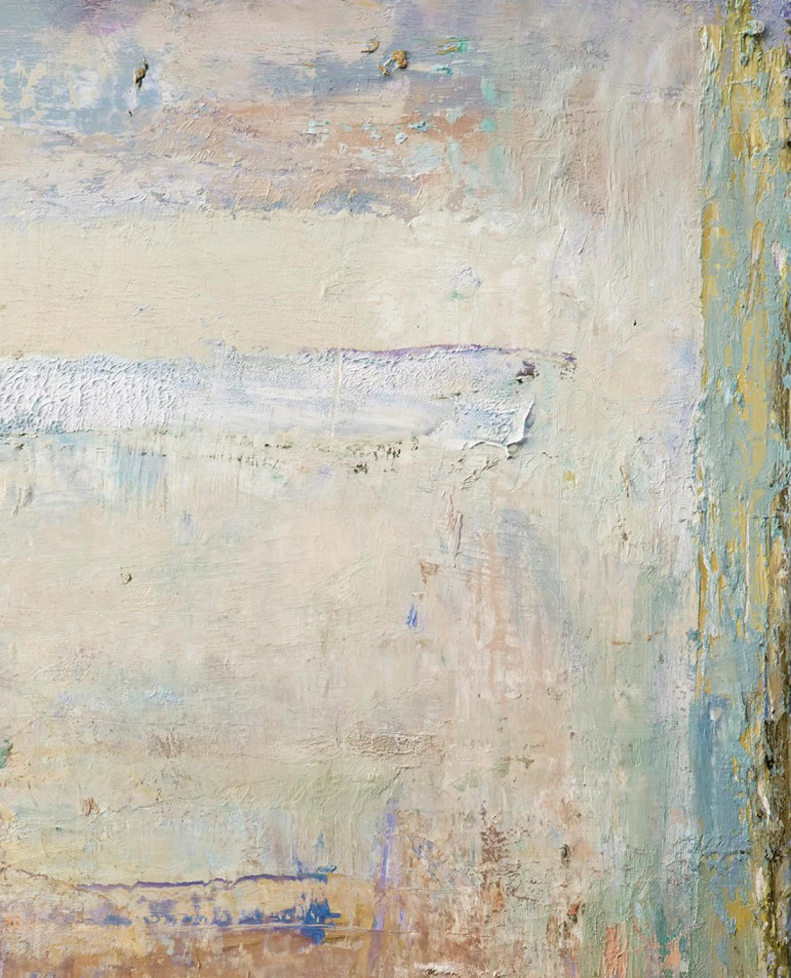 Soft Neutral Abstract Painting – Gold & Beige Canvas Art | Etsy (US)