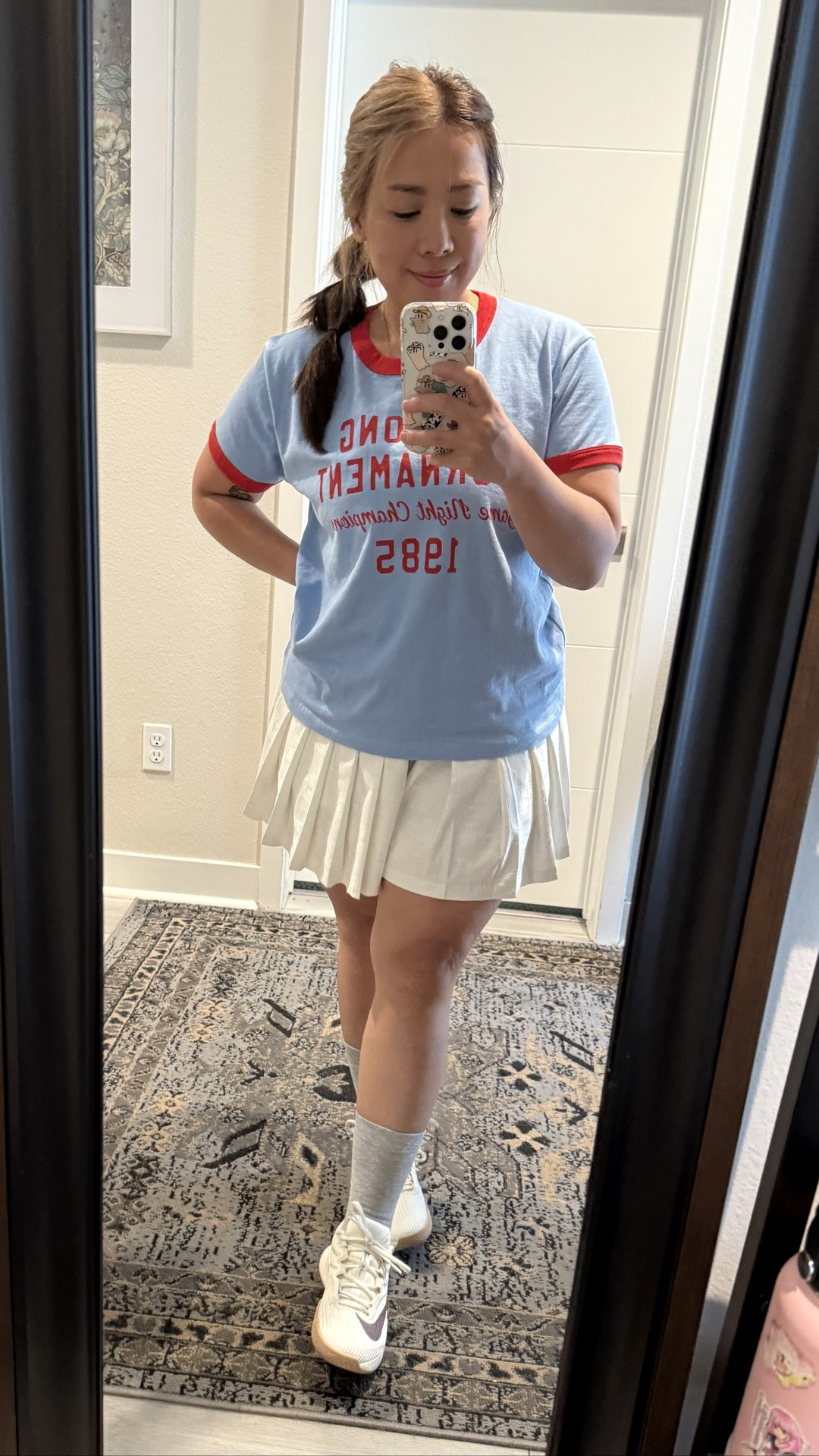 Geeked over this mahjong 🀄️ shirt from Ever Eve, I had to style it to play tennis 🎾 today.

Shirt: 👕 Evereve in sz medium

Shorts & Shoes: 🩳 👟 @Nike US  Court in size large and size 6.5 true to size

#LTKPetite #LTKMidsize #LTKfitnessgoals
