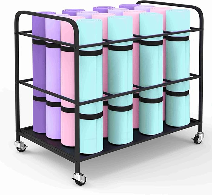 Yoga Mat Holder Organizer Yoga Mat Storage Rack Basket for Home Gym Exercise Workout Equipment St... | Amazon (US)