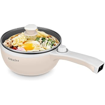 Dezin Hot Pot Electric Upgraded, Non-Stick Sauté Pan, Rapid Noodles Electric Pot, 1.5L Mini Port... | Amazon (US)