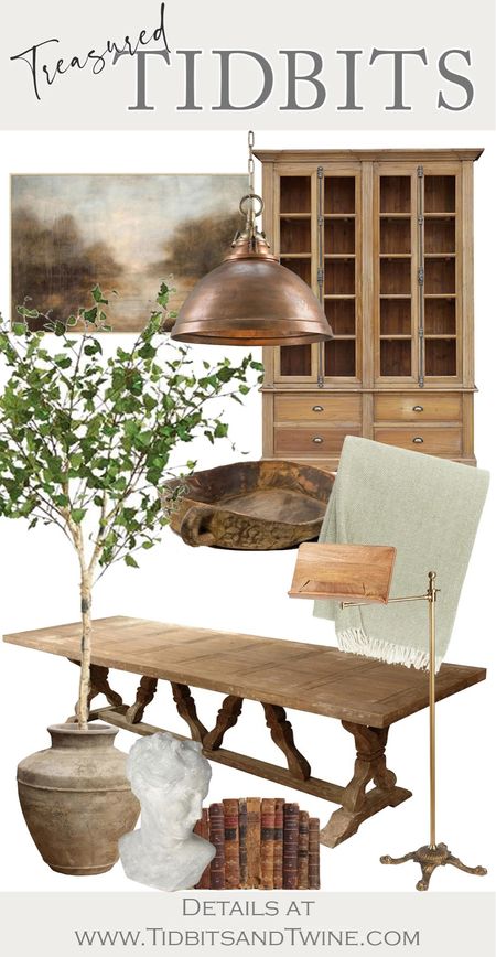 Some of my favorite antique and vintage-style finds 

Trestle table, birch tree, copper pendant, home decor, soft throw, leather hoods, home style 

#LTKhome #LTKstyletip #LTKFind