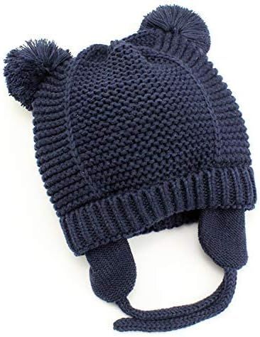 Baby Beanie Earflaps Hat - Infant Toddler Girls Boys Soft Warm Knit Hat Kids Winter Hat with Flee... | Amazon (US)