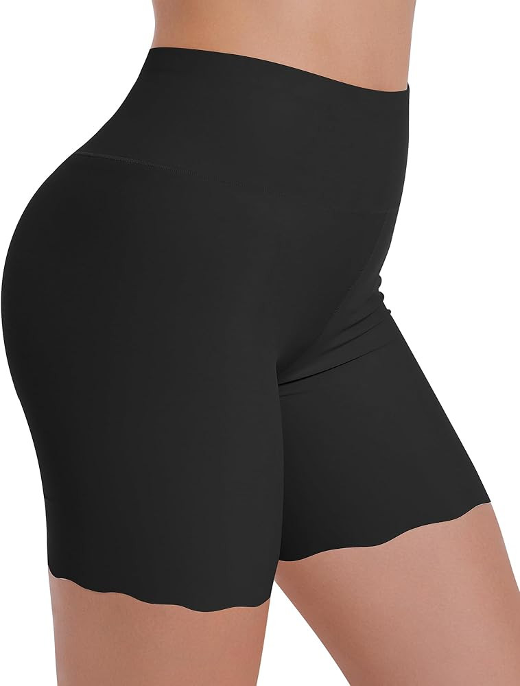 High-Waisted Slip Shorts for Under Dresses Women Anti Chafing Cooling Shorts Boyshorts with Scall... | Amazon (US)