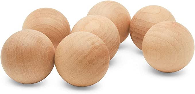 2 inch Wooden Round Ball, Bag of 10 Unfinished Natural Round Hardwood Balls, Smooth Birch Balls, ... | Amazon (US)