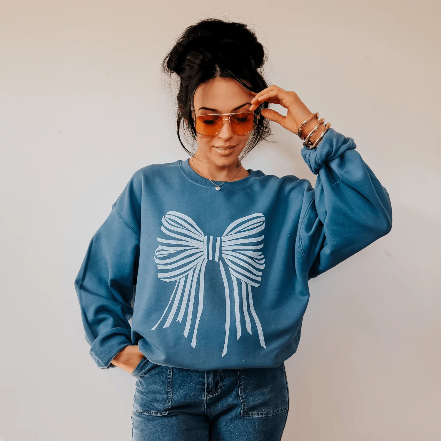 Elegant Bow Sweatshirt | Mountain Moverz