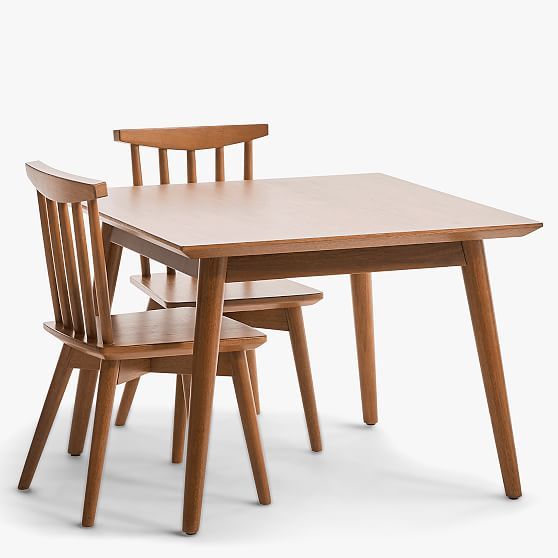 Mid-Century My First Table & Set of 2 Chairs, Acorn, WE Kids | West Elm (US)