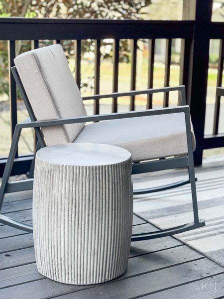 I’ve made a small upgrade to our deck and added this pretty (and comfy) rocking chair with cushions and these two cement accent tables. They are just the right and affordable touches to update this space. home decor outdoor decor outdoor seating deck decor Wayfair find

#LTKhome #LTKsalealert #LTKstyletip