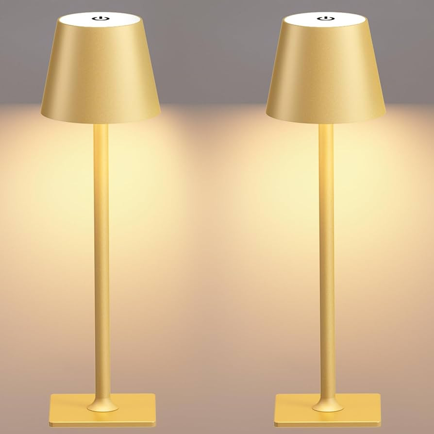 2 Pack Rechargeable Table Lamps Cordless Lamp - 6000mAh Battery Operated Touch Lamp Outdoor Table... | Amazon (US)