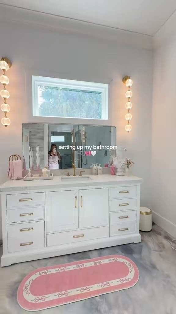 links to my new dream bathroom🫧💗 

Bathroom vanity, modern girly bathroom, aesthetic bathroom, pink bathroom, bathroom pendants, luxury wall sconces, pink girly bathroom decor, shower decor

#LTKgrwm #LTKselfcare #LTKHome