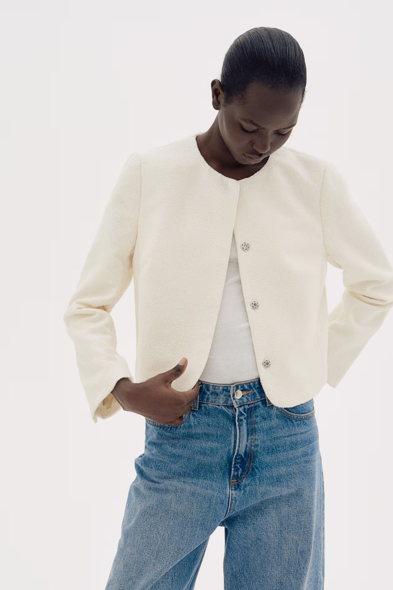 H & M - Short jacket - White | H&M (US + CA)