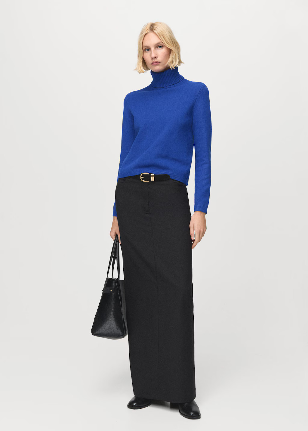 Turtleneck knitted sweater vibrant blue - Woman - S - MANGO | Mango (US/MX/AU)