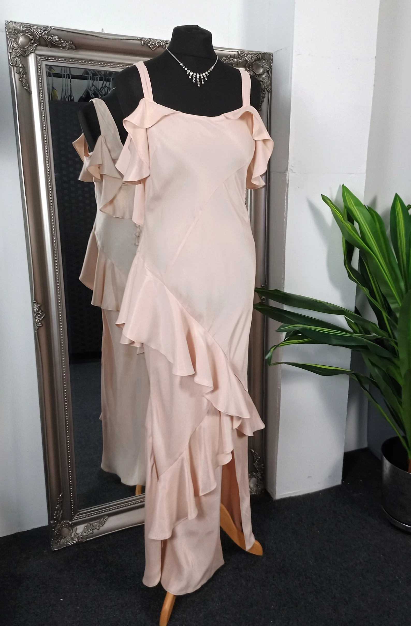 Satin Dress  Pink Dress  Bias Cut Dress  Ball Gown  Prom Dress  Cold Shoulder Dress  High Low Dre... | Etsy (US)