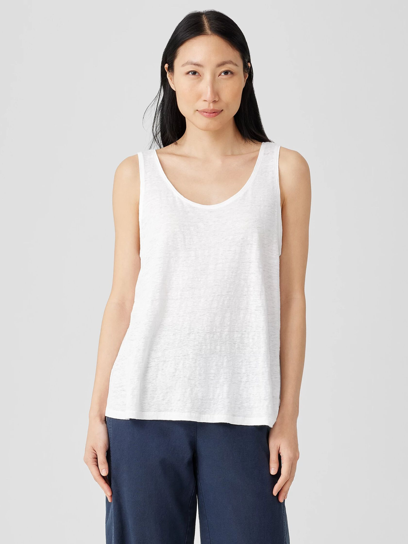 Organic Linen Jersey Tank | Eileen Fisher