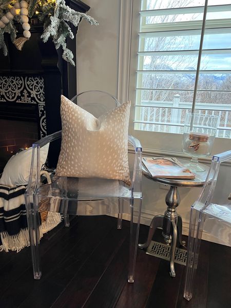 Home decor- creat a fun little sitting area🖤

Ghost chair, antelope pillow 
Volcano candle from Anthropologie 


#LTKhome #LTKunder100