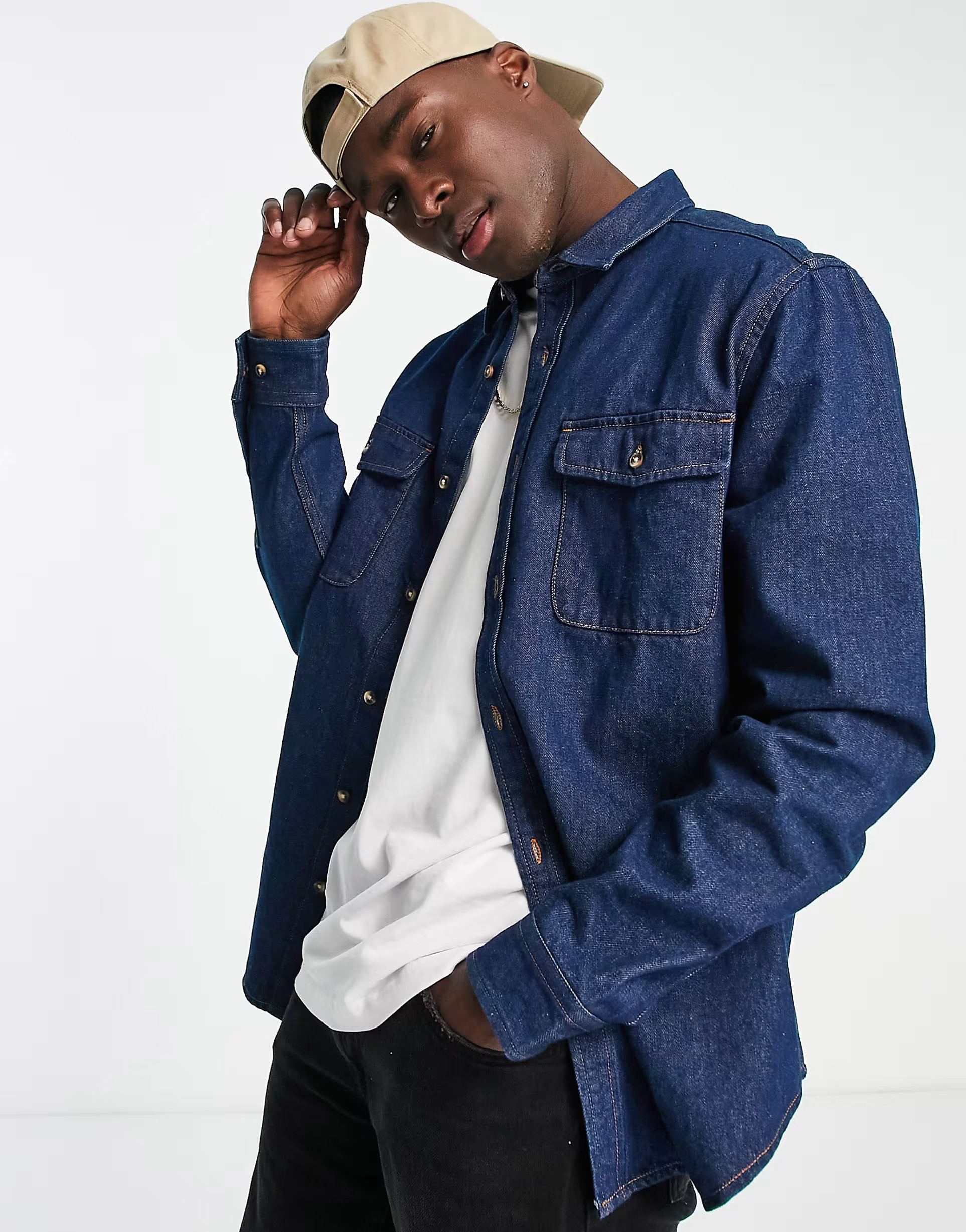 ASOS DESIGN shacket in dark wash denim | ASOS (Global)