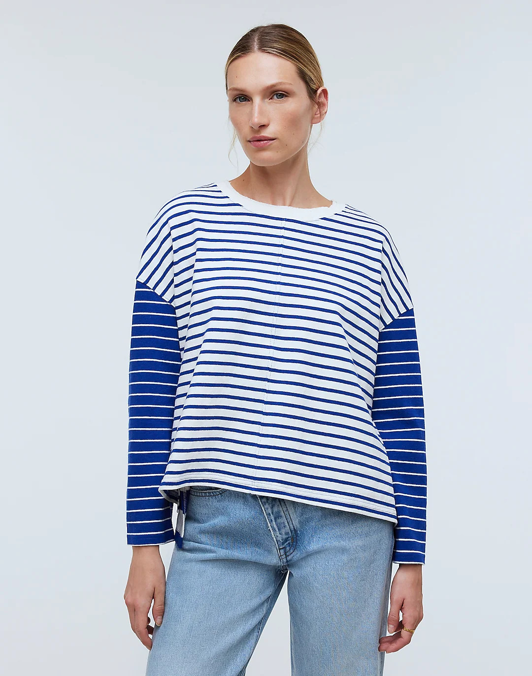 Easy Long-Sleeve Rugby Tee in Contrasting Stripe | Madewell