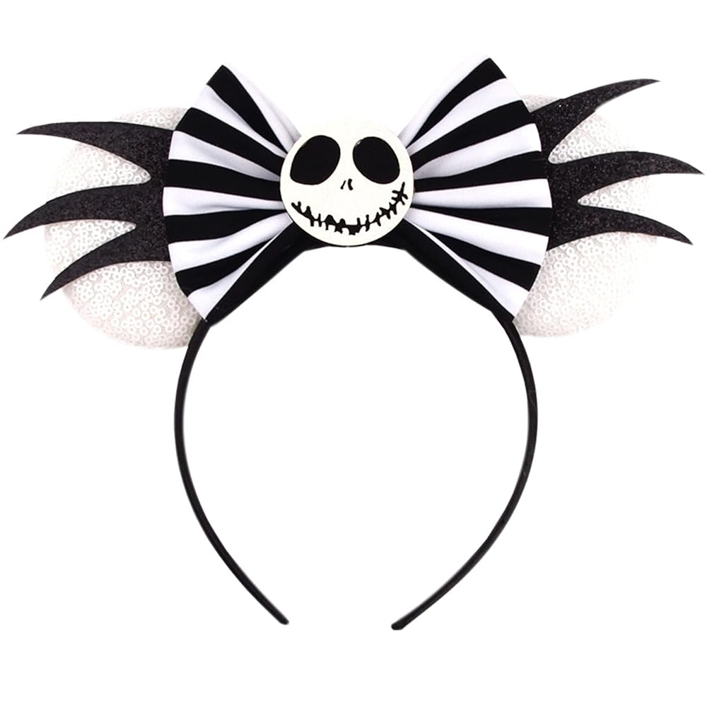 Mouse Ears Headband for Women Girls, Nightmare before Christmas Mouse Ears for Adult Kids Princes... | Amazon (US)