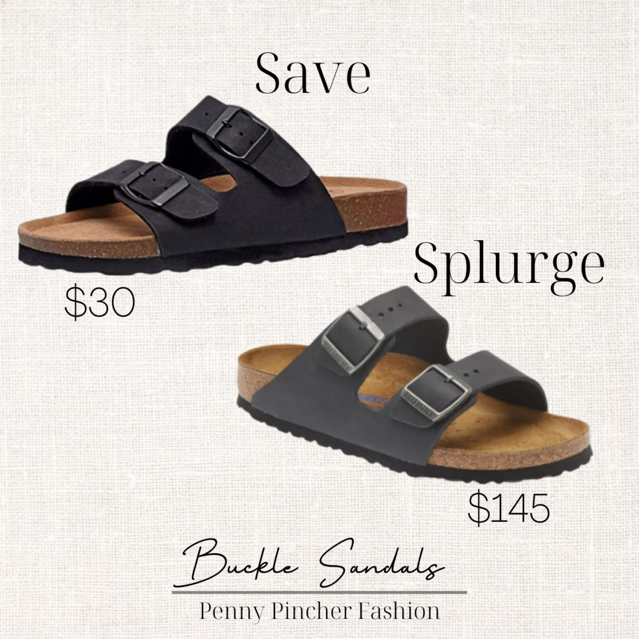 Cork sandals for less. Love this double buckle strap sandal look for spring and summer!

#LTKSeasonal #LTKshoecrush #LTKunder50