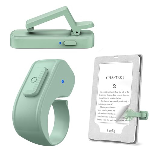 Page Turner Ring for Kindle,Remote Control for iPhone iPad Android Tablets E-Readers,Clicker Page Turner for Kindle Accessories for Camera Video Record&Shutter Selfie (Green) | Amazon (US)