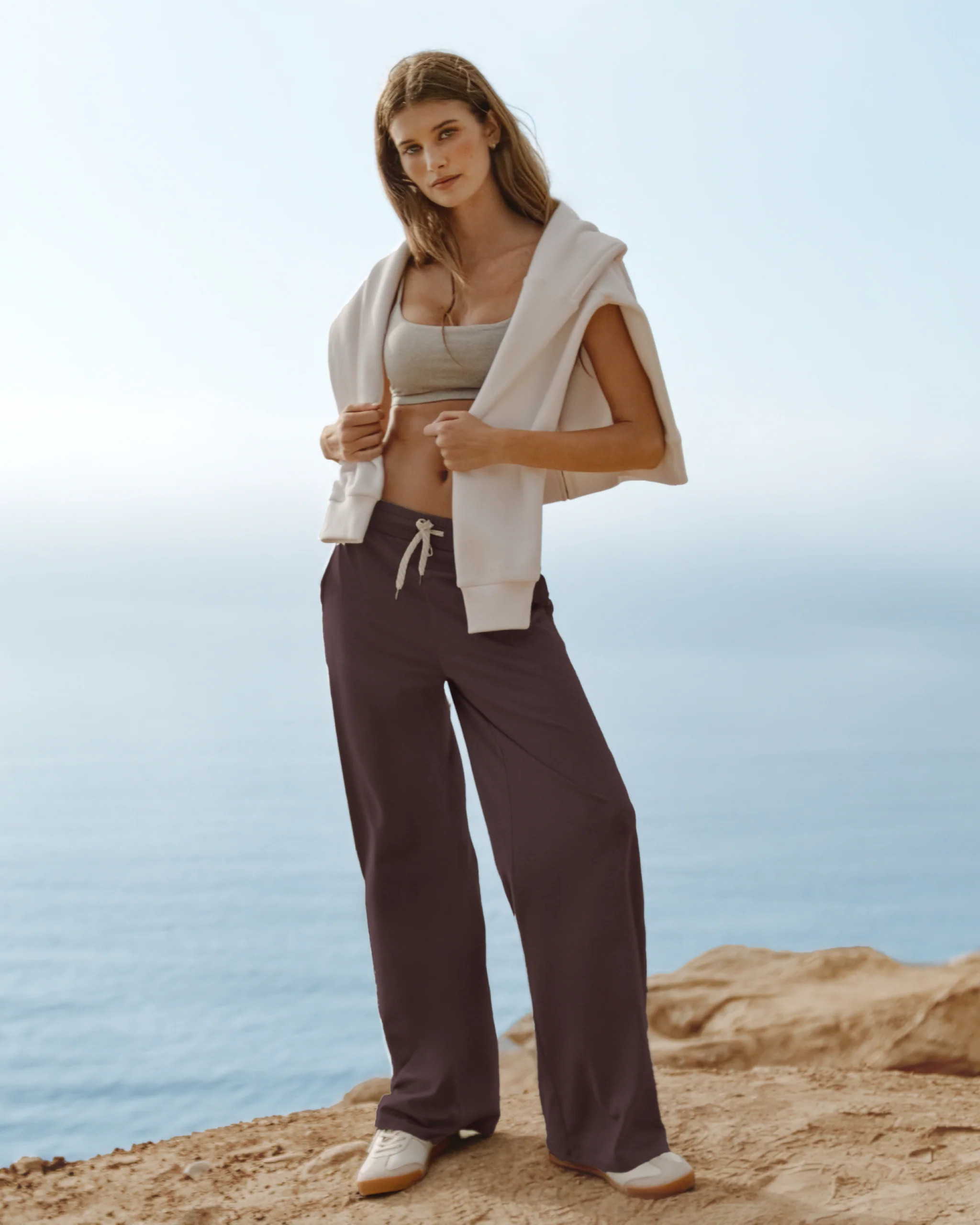 Halo Essential Wideleg Pant | Java Heather | Vuori | Vuori Clothing (US & Canada)
