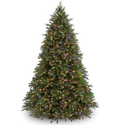 National Tree Company 7.5 ft Pre-Lit Jersey Fraser Fir Full Artificial Christmas Tree, 1,250 Multicolor Lights, 3,144 Tips, Includes Stand, Green | Target