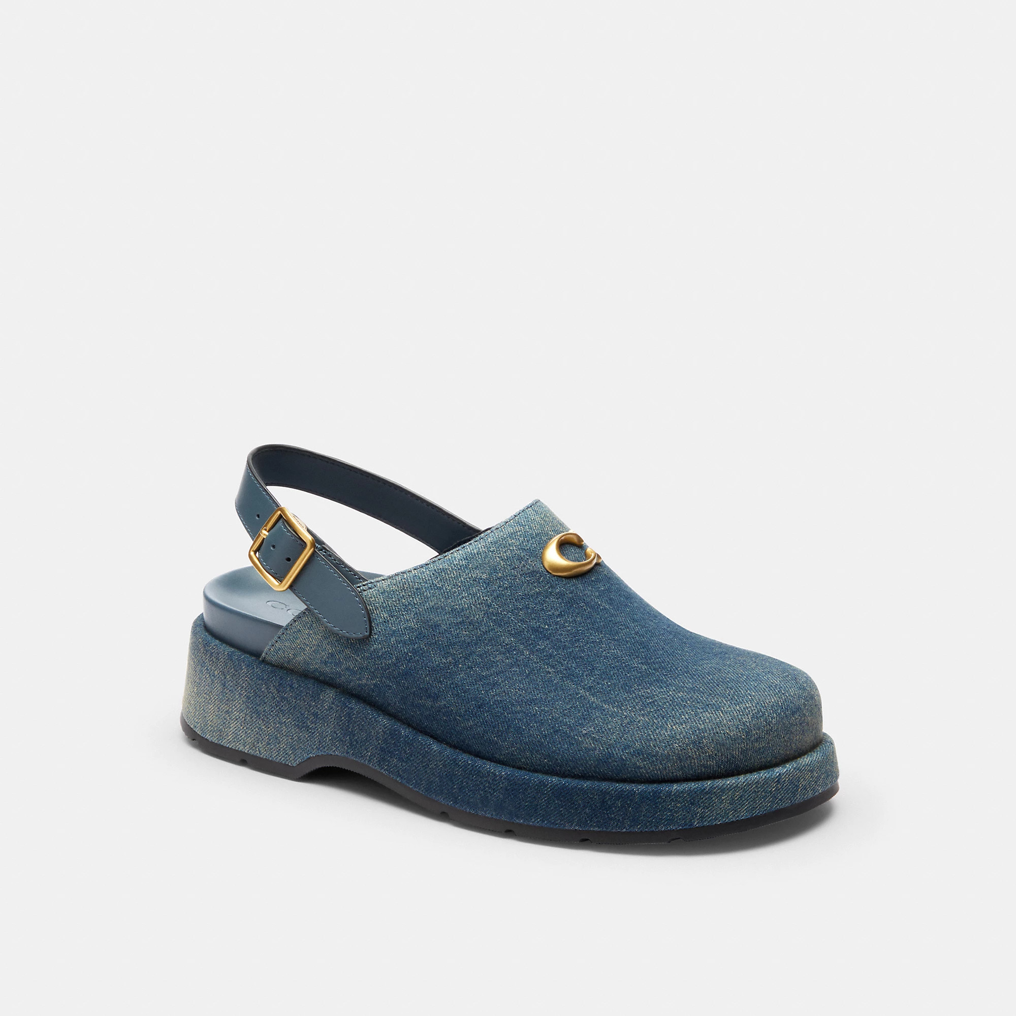 Sculpted C Platform Clog In Loved Denim | Coach (US)