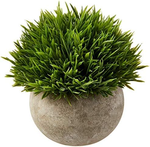 Ogrmar Mini Plastic Artificial Plants Grass in Pot/Small Artificial Faux Greenery/Mini Plants Top... | Amazon (US)