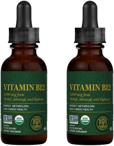Global Healing Center - Vitamin B12 5000 mcg, Organic Sublingual Liquid Drops | 3-in-1 Methylcoba... | Amazon (US)