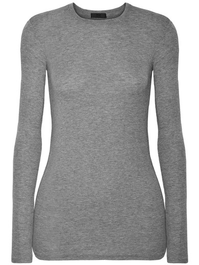 ATM Anthony Thomas Melillo - Ribbed Stretch-micro Modal Top - Gray | NET-A-PORTER (US)