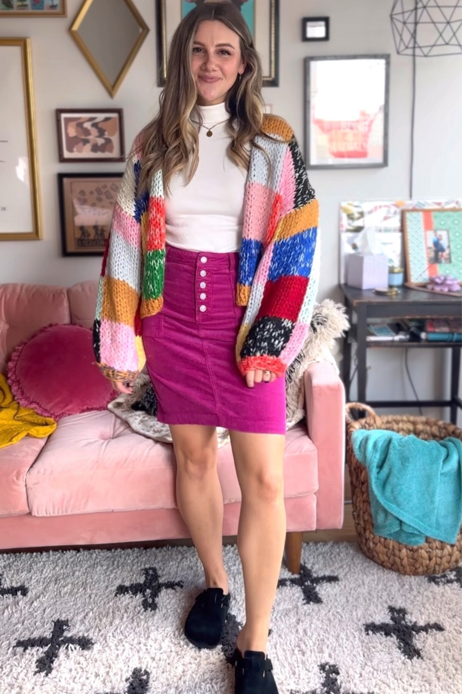 Sweater is from General Store of Minnetonka and can be found at GeneralStoreofMinnetonka.com for $75