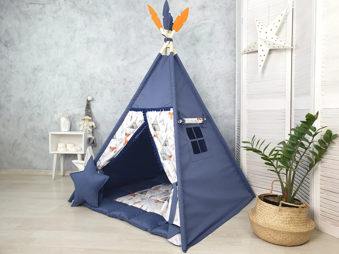 Teepees for Kids Tipi Zelt Kinder, Toddler Tent for Kids, Toddler Teepee Tent, Gifts for Boys, 1s... | Etsy (US)